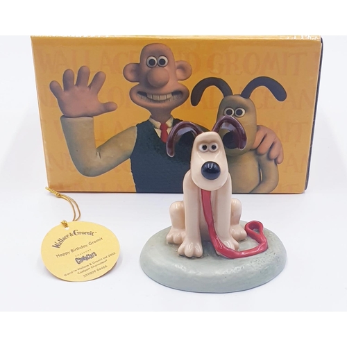 173 - COALPORT CHINA 7.5cm CHARACTER FIGURINE 'HAPPY BIRTHDAY GROMIT' FROM THE WALLACE & GROMIT COLLECTION... 