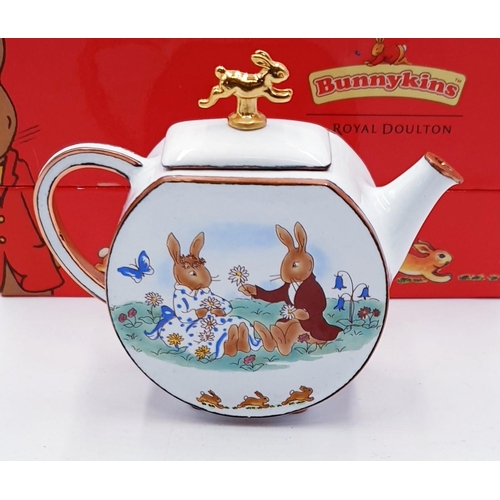 103 - ROYAL DOULTON ENAMELS  BUNNYKINS TEAPOT  (Original Box)