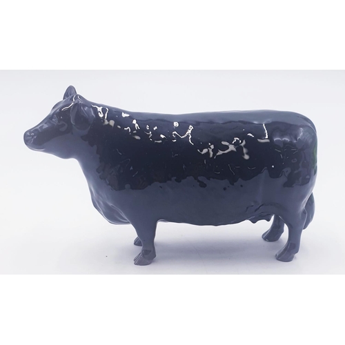 199 - BESWICK 10.8cm MODEL OF AN ABERDEEN ANGUS COW Model No 1563 (Black Gloss Colourway) 1959/89 Designed... 