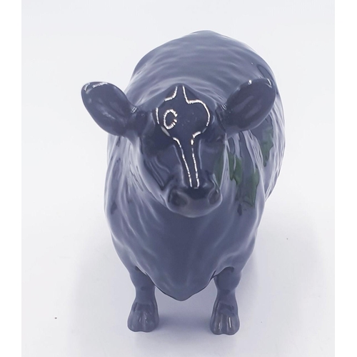 199 - BESWICK 10.8cm MODEL OF AN ABERDEEN ANGUS COW Model No 1563 (Black Gloss Colourway) 1959/89 Designed... 