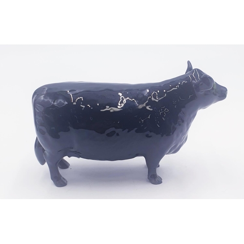 199 - BESWICK 10.8cm MODEL OF AN ABERDEEN ANGUS COW Model No 1563 (Black Gloss Colourway) 1959/89 Designed... 