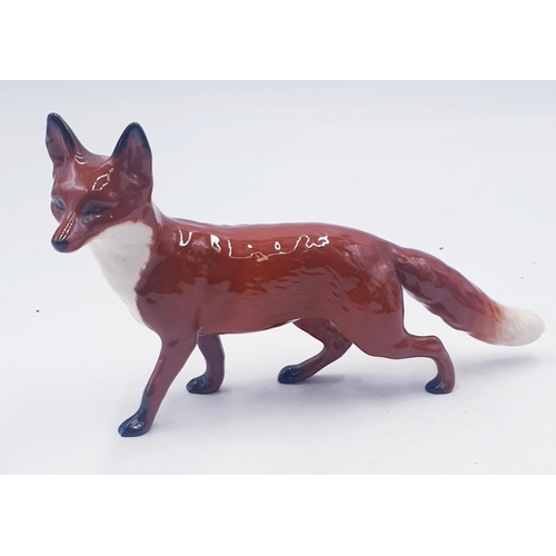 58 - BESWICK Large 14cm MODEL OF A FOX (Standing) Model No 1016A (Red-Brown And White Gloss Colourway) 19... 