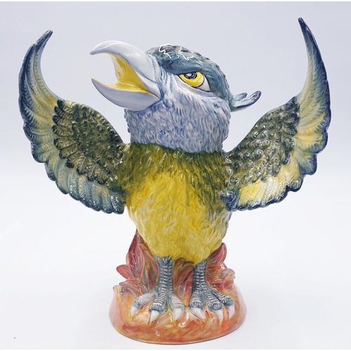 72 - PEGGY DAVIES STUDIO'S 28cm x 22cm MODEL OF A GROTESQUE BIRD 