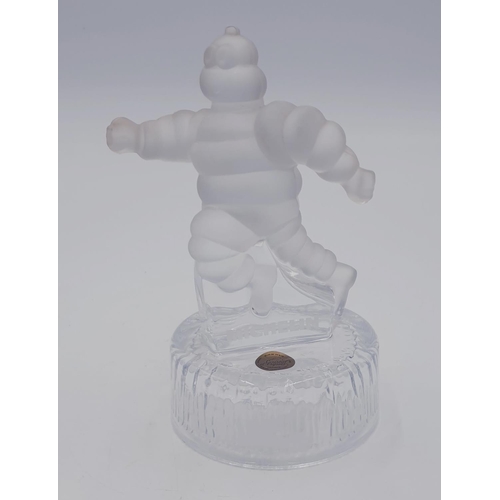 86 - FRENCH CRYSTAL GLASS (Cristal d Aroques Of Paris) 19cm MODEL OF THE MICHELIN MAN