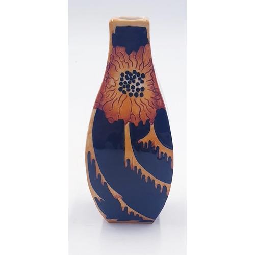 87 - COBRIDGE STONEWARE POPPY VASE (Silver Line)