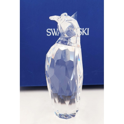 752 - SWAROVSKI CRYSTAL 13cm MODEL OF A PENGUIN FATHER (This retired Swarovski crystal Father Penguin was ... 