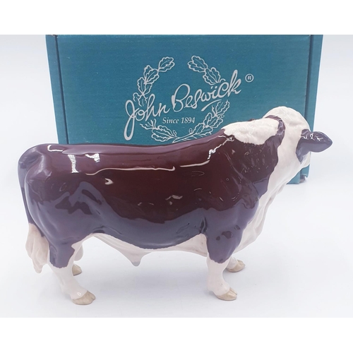 758 - BESWICK 12.7cm MODEL OF A POLLED HEREFORD BULL Model No 2549A (Gloss Colourway)  1977/97 Designed By... 