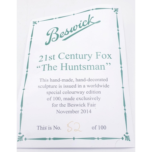 763 - JOHN BESWICK '21st CENTURY FOX' 'THE HUNTSMAN' (Limited Edition Of 100 This One Being No 052) (This ... 