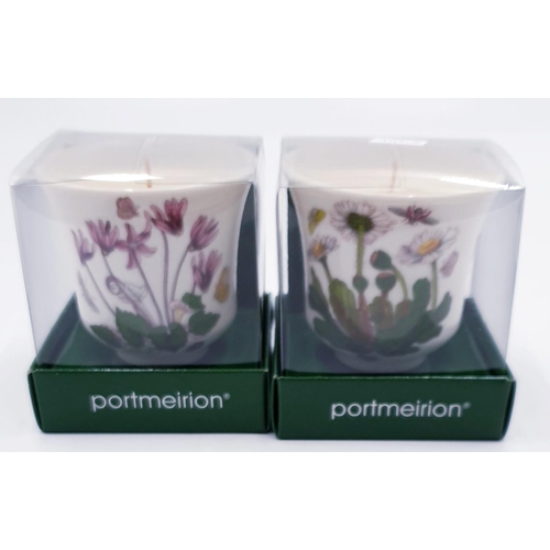 182 - PORTMEIRION (Boxed Set Of two) CANDLES FROM THE BOTANIC GARDEN COLLECTION