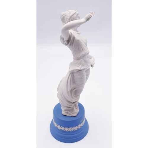 184 - WEDGWOOD BLUE JASPER WARE 24.5cm FIGURINE 