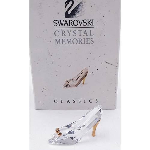 245 - SWAROVSKI CRYSTAL MEMORIES MODEL OF A HIGH HEELED SHOE (This retired Swarovski Crystal Memories high... 