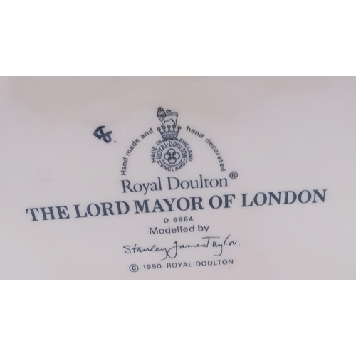 344 - ROYAL DOULTON Large 18.5cm CHARACTER JUG 'THE LORD MAYOR OF LONDON' (Handle:Sceptre Of Office) D6864... 