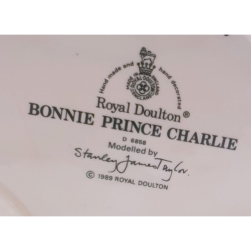 346 - ROYAL DOULTON Large 16cm CHARACTER JUG 'BONNIE PRINCE CHARLIE' (Handle: Crown Atop Thistles) D6858 1... 