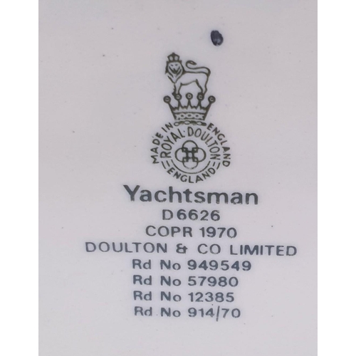 350 - ROYAL DOULTON Large 20.5cm CHARACTER JUG 'YACHTSMAN' (Handle: A Yacht Sailing From The Front To Back... 