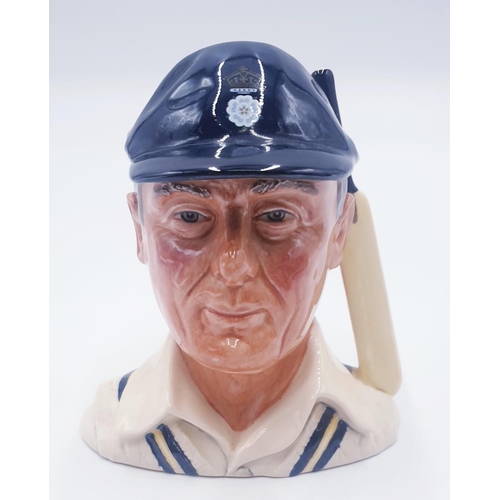 356 - ROYAL DOULTON Small 12.75cm CHARACTER JUG 'THE HAMPSHIRE CRICKETER' (Handle: A Cricket Bat) D6739 19... 