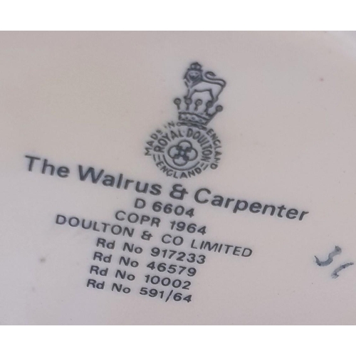 362 - ROYAL DOULTON Small 9.5cm CHARACTER JUG 'THE WALRUS & THE CARPENTER' (Handle: A Walrus) D6604 1965/8... 