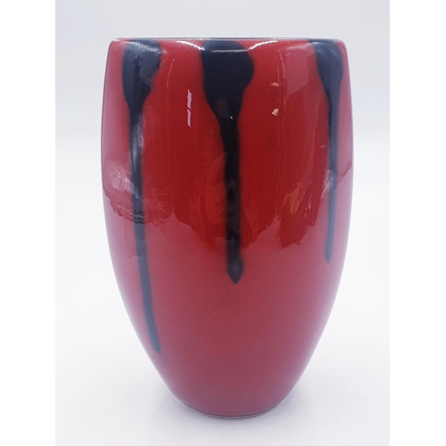 367 - ANITA HARRIS ART POTTERY 16cm OVAL VASE 