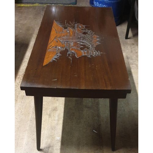 381 - WOODEN ORIENTAL CARVED COFFEE TABLE From HONG KONG (Please Note This Lot WILL NOT BE PACKED OR SHIPP... 