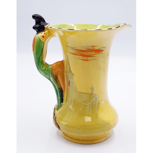 399 - BURGESS And LEIGH (Burleigh Ware) 20cm ART DECO PIED PIPER JUG