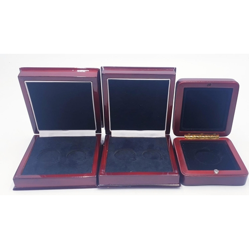 88 - HIGH GLOSS COIN COLLECTORS BOXES (3)