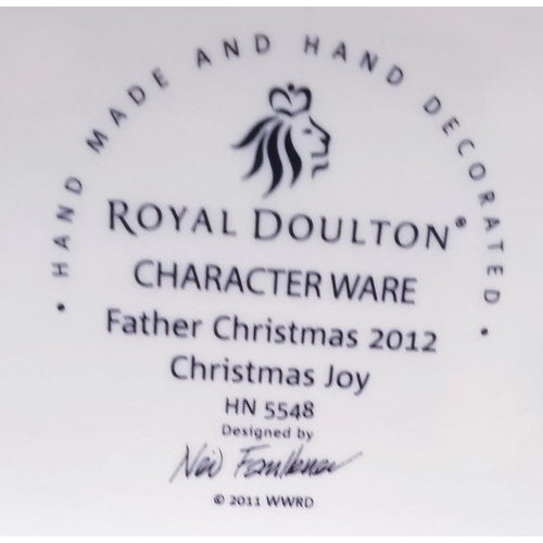 765 - ROYAL DOULTON Large CHARACTER FIGURINE 'FATHER CHRISTMAS' 'CHRISTMAS JOY' HN 5548 Designed By Neil F... 