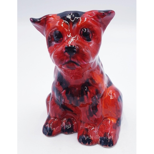 319 - ANITA HARRIS ART POTTERY 15cm x 15cm MODEL OF A WESTHIGHLAND TERRIER Signed In Gold By Anita Harris