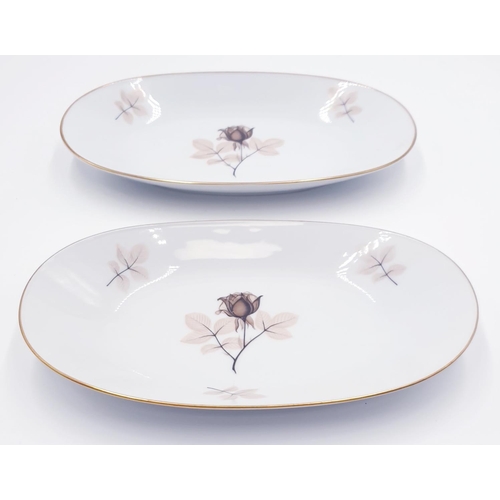 225 - ROSENTHAL PORCELAIN 24cm x 14cm OVAL DISHES (2)