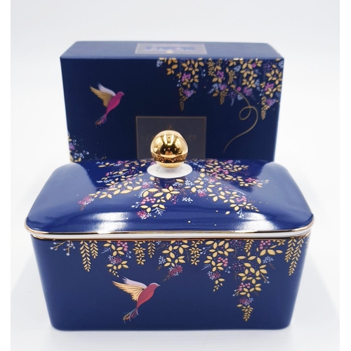 231 - PORTMEIRION COVERED BUTTER DISH By Sara Miller (Original Box)