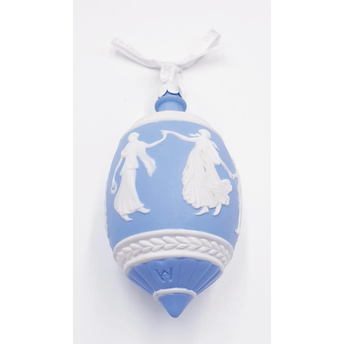 241A - WEDGWOOD BLUE/WHITE JASPER WARE CHRISTMAS TREE DECORATION