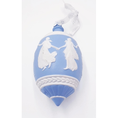 241B - WEDGWOOD BLUE/WHITE JASPER WARE CHRISTMAS TREE DECORATION