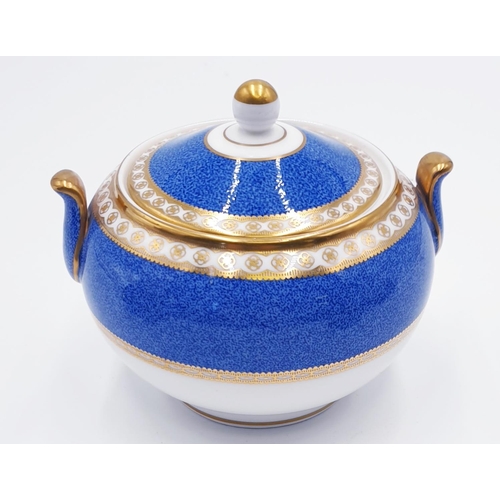 246 - WEDGWOOD CHINA LIDDED SUGAR IN THE ULANDE DESIGN