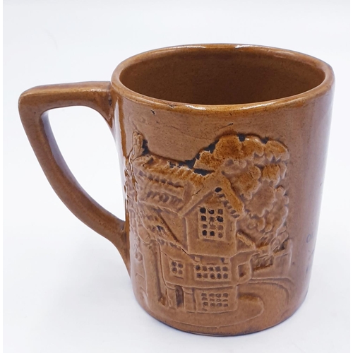 248 - MASONIC PRESENTATION ALE MUG LEYLAND MARK LODGE (To One Of It's Founders C. W. Oates) 1946