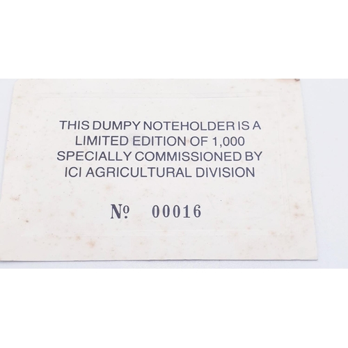 251 - PROMOTIONAL CERAMIC 12cm NOTEHOLDER  ICI AGRICULTURAL DIVISION 'DUMPY FERTILIZER' 1983 (Limited Edit... 