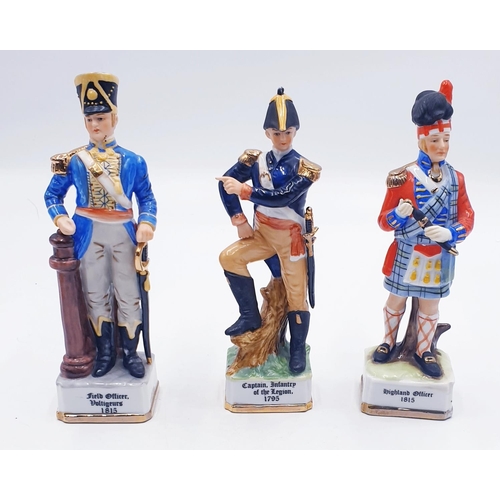 253 - MARKS & ROSENFELD CERAMIC MILITARY FIGURINES 1950s/60s 'HIGHLAND OFFICER 1815' FIELD OFFICER VOLTIGU... 