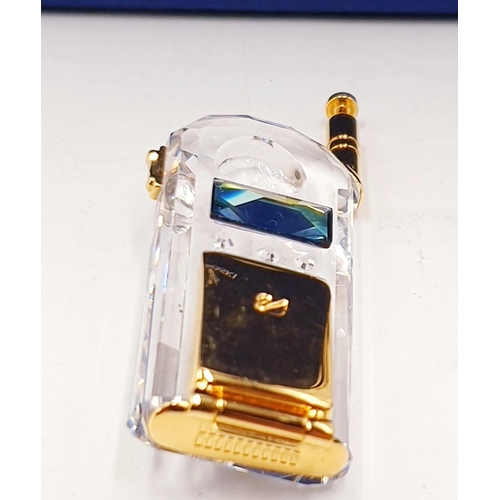 281 - SWAROVSKI CRYSTAL MEMORIES MOBILE PHONE (Gold) (This retired Swarovski Crystal Memories mobile phone... 