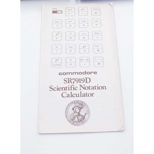 288 - COMMODORE ELECTRONIC CALCULATOR With RED LED DISPLAY (Model No SR 7979D) c1970s (Found To Be Working... 