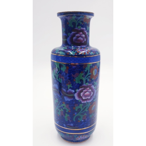 298 - BOOTHS Ltd (Tunstall ,Stoke On Trent 1891/48) 23cm BLUE/WHITE VASE IN THE JACOBEAN DESIGN.
(Manufact... 