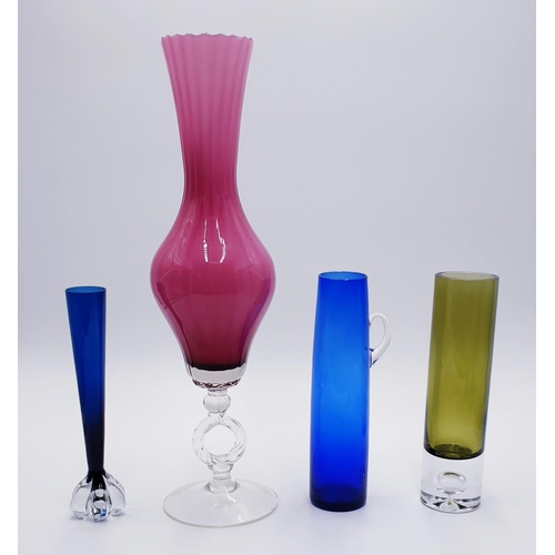 325 - GLASS VASES (4) (Tallest Being 43cm) )