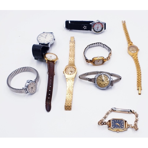 340A - WRIST WATCHS (9) To Include SEKONDA,ACCURIST,AVIA,INCABLOC,Etc