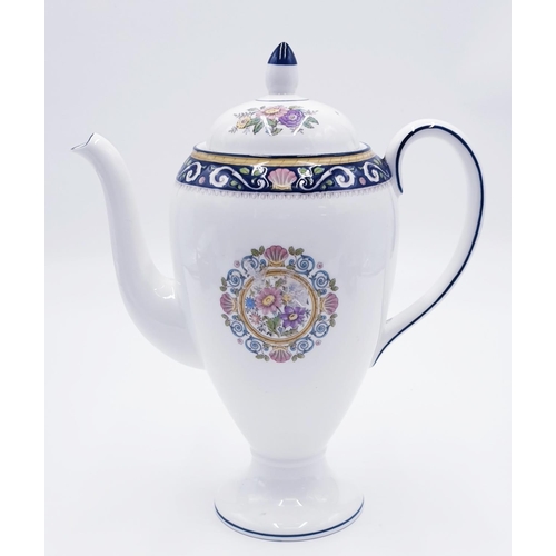 347 - WEDGWOOD CHINA COFFEE POT IN THE RUNNYMEAD DESIGN