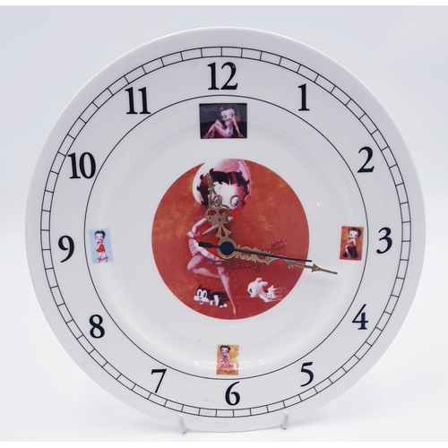 350 - BETTY BOOP PLATE CLOCK