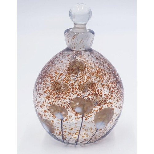 409 - GLASS (Hand Blown) PERFUME BOTTLE  Signed)