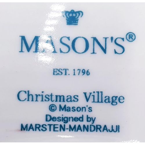 441 - MASON'S IRONSTONE Large 31.5cm x 16cm PLATTER IN THE CHRISTMAS VILLAGE DESIGN (Original Box)