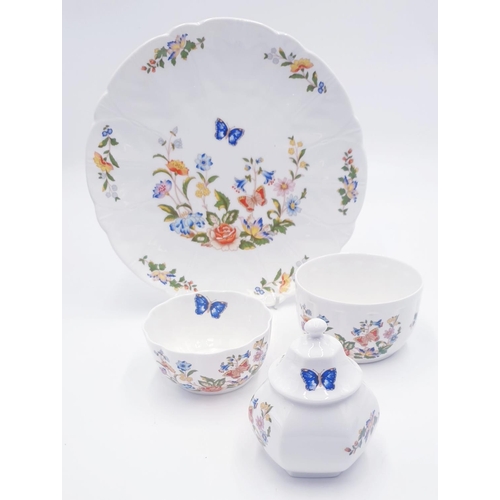 449 - AYNSLEY CHINA ITEMS (4) Inc PLATE, LIDDED POT ,Etc IN THE COTTAGE GARDEN DESIGN