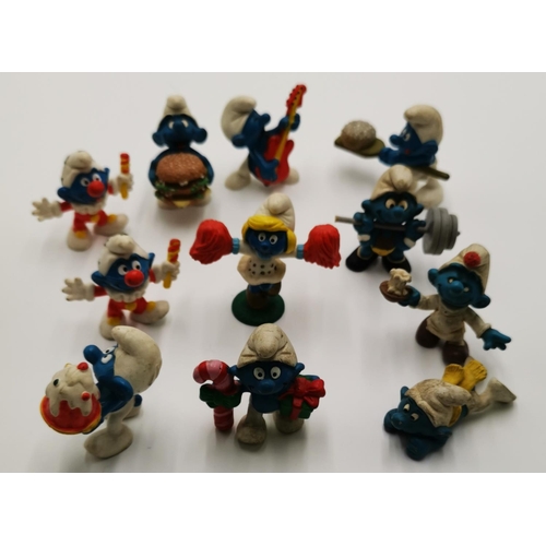 458 - BAG CONTAINING A Qty Of EARLY SMURF MODELS