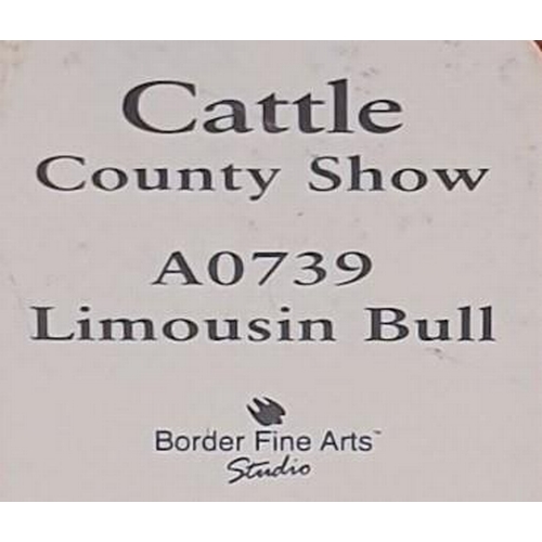 60A - BORDER FINE ARTS 18cm x 14.5cm MODEL OF A LIMOUSIN BULL (Style Three) (Model No MN. A0739) FROM THE ... 