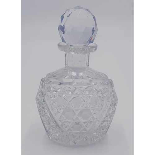 87 - CUT GLASS PERFUME BOTTLE (Old)