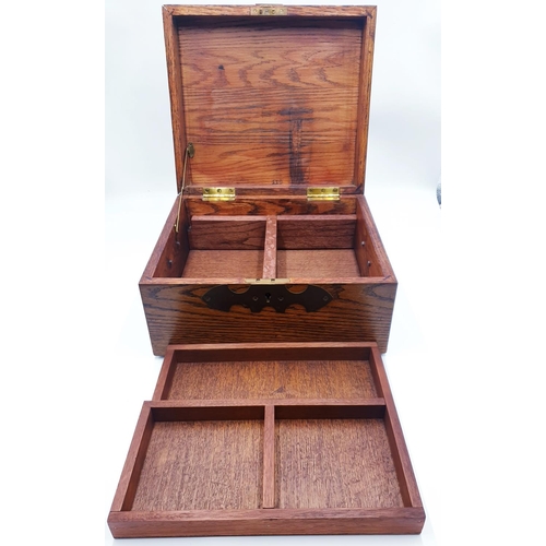 94 - WOODEN JEWELLERY BOX With SECRET COMPARTMENT (Please Note This Lot WILL NOT BE PACKED OR SHIPPED....... 