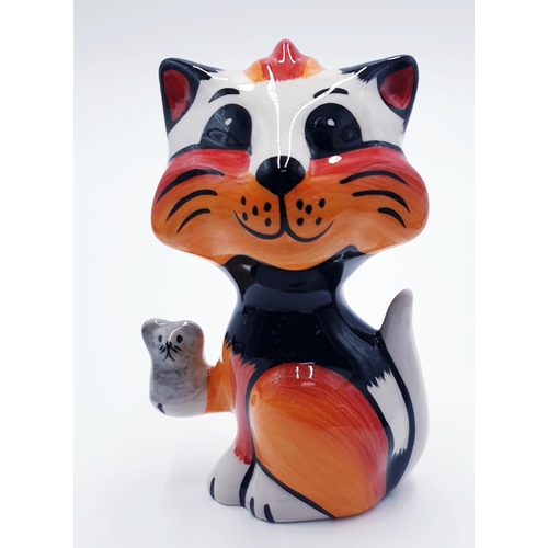 564 - LORNA BAILEY 14cm MODEL OF HUNTER THE CAT Signed By Lorna Bailey