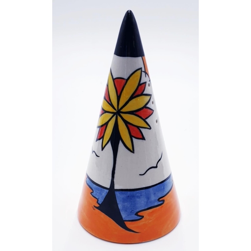 570 - LORNA BAILEY 13 cm CONICAL SUGAR SHAKER IN THE BEACH DESIGN (Old Ellgreave Backstamp) (Release Date ... 